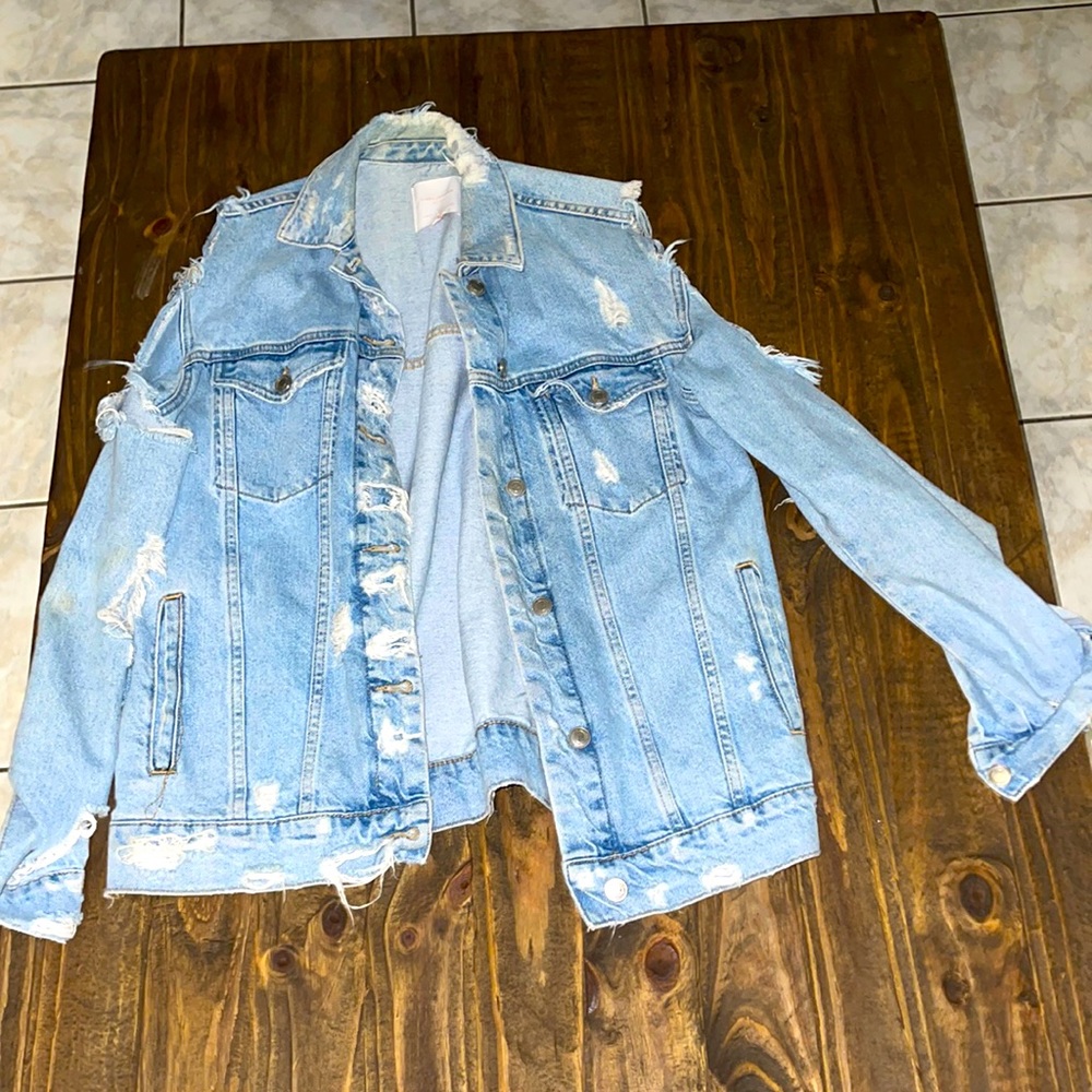 Jean ripped jacket